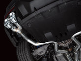 AWE Track Edition Exhaust for S650 Ford Mustang Dark Horse - Quad Chrome Silver Tips - Mounted